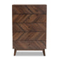 Hartman Mid-Century Modern Walnut Brown Finished Wood 5-Drawer Storage Chest FredCo