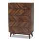 Hartman Mid-Century Modern Walnut Brown Finished Wood 5-Drawer Storage Chest FredCo