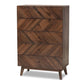 Hartman Mid-Century Modern Walnut Brown Finished Wood 5-Drawer Storage Chest FredCo