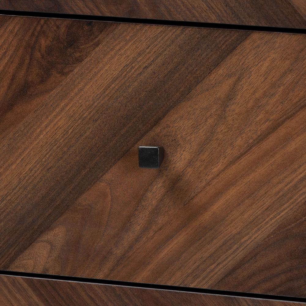 Hartman Mid-Century Modern Walnut Brown Finished Wood 5-Drawer Storage Chest FredCo