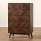 Hartman Mid-Century Modern Walnut Brown Finished Wood 5-Drawer Storage Chest FredCo