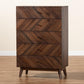 Hartman Mid-Century Modern Walnut Brown Finished Wood 5-Drawer Storage Chest FredCo