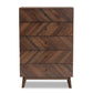 Hartman Mid-Century Modern Walnut Brown Finished Wood 5-Drawer Storage Chest FredCo