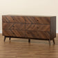 Hartman Mid-Century Modern Walnut Brown Finished Wood 6-Drawer Dresser FredCo