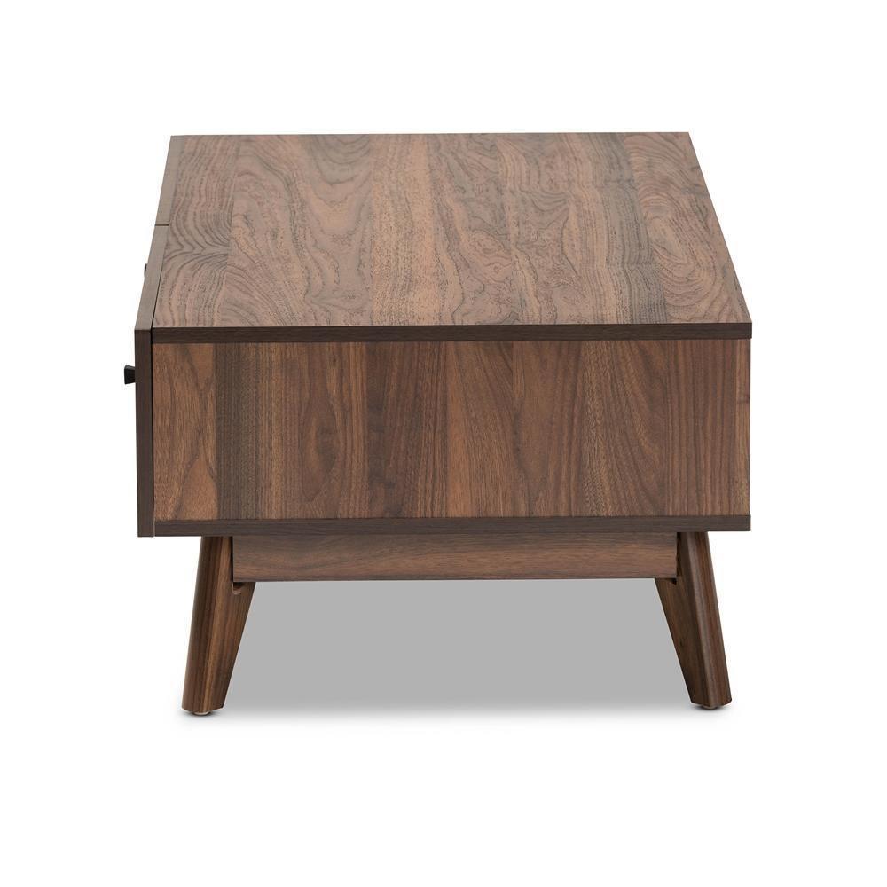 Hartman Mid-Century Modern Walnut Brown Finished Wood Coffee Table FredCo