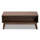 Hartman Mid-Century Modern Walnut Brown Finished Wood Coffee Table FredCo