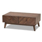 Hartman Mid-Century Modern Walnut Brown Finished Wood Coffee Table FredCo