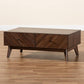 Hartman Mid-Century Modern Walnut Brown Finished Wood Coffee Table FredCo