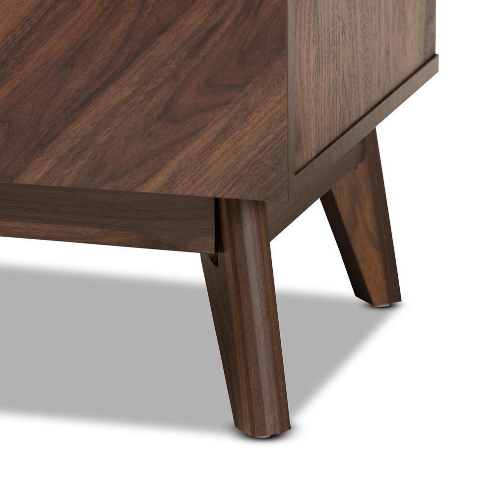 Hartman Mid-Century Modern Walnut Brown Finished Wood Storage Cabinet FredCo