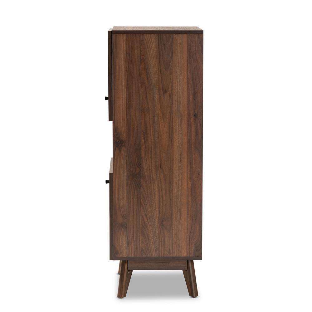 Hartman Mid-Century Modern Walnut Brown Finished Wood Storage Cabinet FredCo