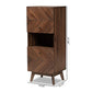 Hartman Mid-Century Modern Walnut Brown Finished Wood Storage Cabinet FredCo