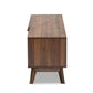 Hartman Mid-Century Modern Walnut Brown Finished Wood TV Stand FredCo