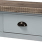 Hastin Classic and Traditional Two-Tone Grey and Antique Brown Finished Wood 2-Drawer Console Table FredCo