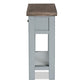 Hastin Classic and Traditional Two-Tone Grey and Antique Brown Finished Wood 2-Drawer Console Table FredCo