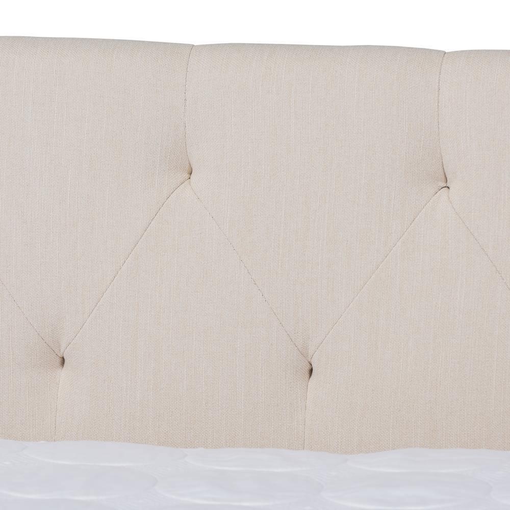 Haylie Modern and Contemporary Beige Fabric Upholstered Queen Size Daybed FredCo