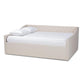 Haylie Modern and Contemporary Beige Fabric Upholstered Queen Size Daybed FredCo