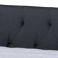 Haylie Modern and Contemporary Dark Grey Fabric Upholstered Full Size Daybed FredCo