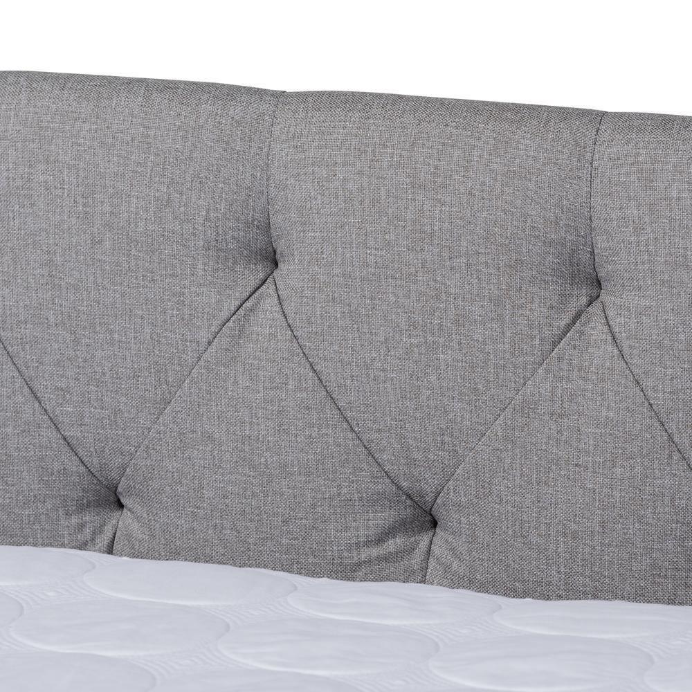 Haylie Modern and Contemporary Light Grey Fabric Upholstered Full Size Daybed FredCo