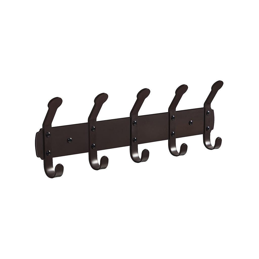 Heavy-Duty Organizer with 5 Hooks, Espresso FredCo