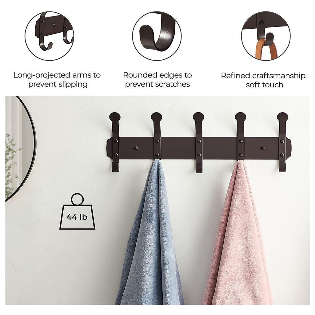 Heavy-Duty Organizer with 5 Hooks, Espresso FredCo