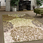 Hedena Non-Slip Foldable Modern Baroque Medallion Rug FredCo