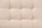 Hedia Contemporary Glam and Luxe Beige Fabric Upholstered and Silver Finished Wood Ottoman FredCo