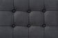 Hedia Contemporary Glam and Luxe Grey Fabric Upholstered and Silver Finished Wood Ottoman FredCo
