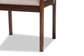 Helene Mid-Century Modern Warm Grey Fabric and Dark Brown Finished Wood 5-Piece Dining Set FredCo