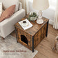 Hidden Litter Box Enclosure Cabinet, Brown and Black FredCo
