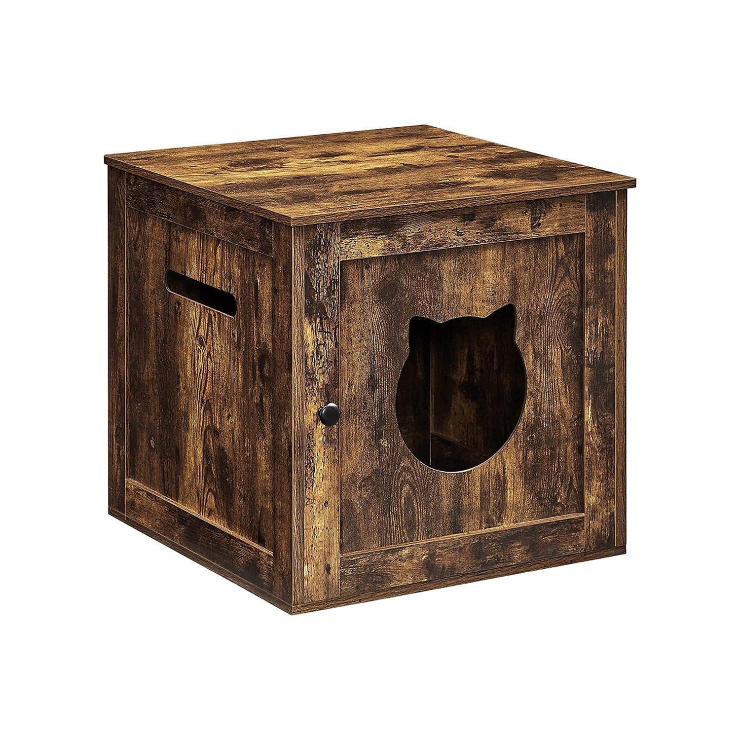 Hidden Litter Box for Cat, Rustic Brown 19 Inch FredCo