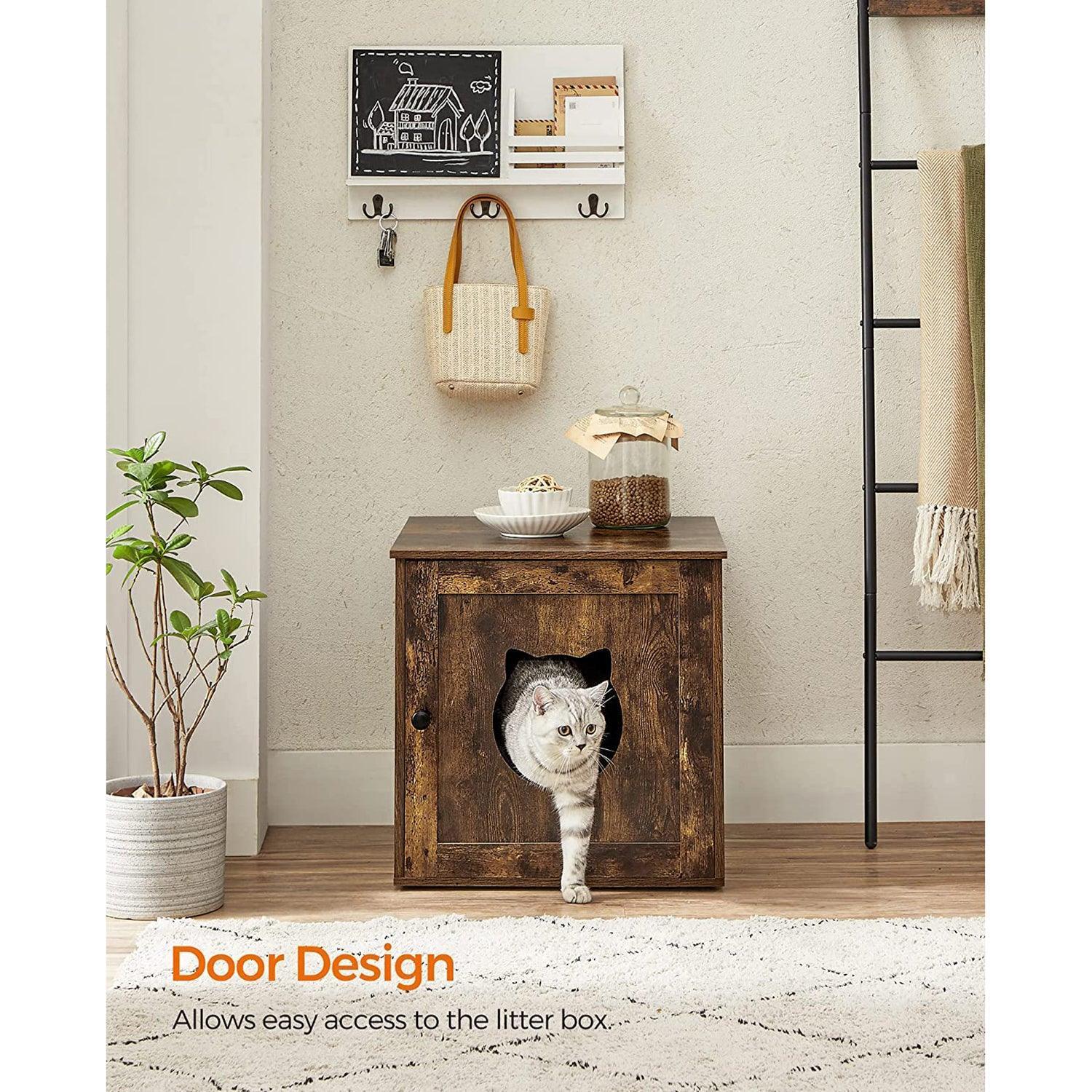 Hidden Litter Box for Cat, Rustic Brown 19 Inch FredCo