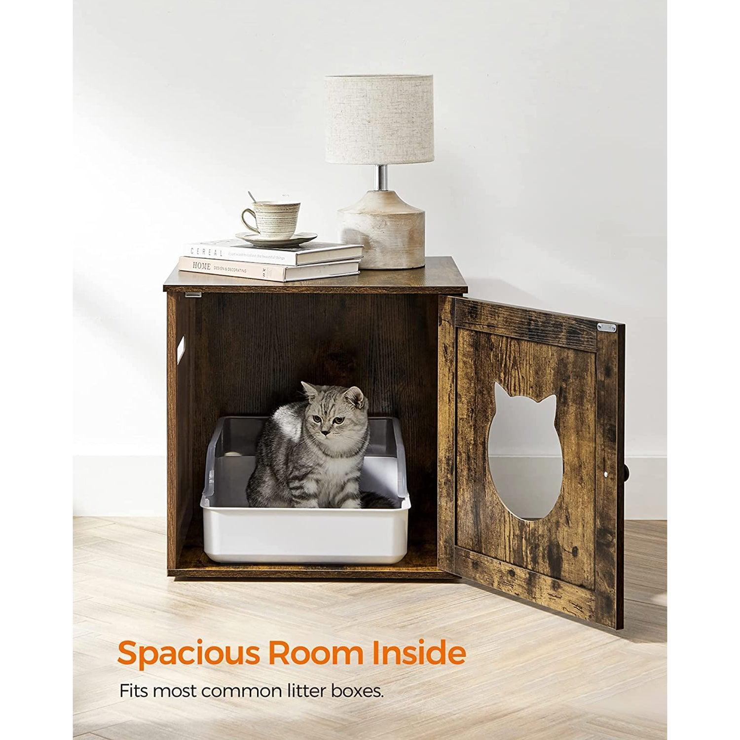 Hidden Litter Box for Cat, Rustic Brown 19 Inch FredCo