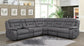 Higgins Four-Piece Upholstered Power Sectional Grey 600370 Coaster FredCo