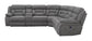 Higgins Four-Piece Upholstered Power Sectional Grey 600370 Coaster FredCo