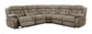 Higgins Four-Piece Upholstered Power Sectional Tan 600380 Coaster FredCo