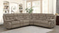 Higgins Four-Piece Upholstered Power Sectional Tan 600380 Coaster FredCo