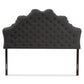 Hilda Modern and Contemporary Dark Grey Fabric King Size Headboard FredCo