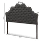 Hilda Modern and Contemporary Dark Grey Fabric King Size Headboard FredCo