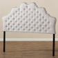 Hilda Modern and Contemporary Greyish Beige Fabric Queen Size Headboard FredCo