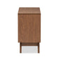 Hildon Mid-Century Modern White and Walnut Wood 3-Drawer Storage Chest FredCo