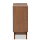 Hildon Mid-Century Modern White and Walnut Wood 4-Drawer Storage Chest FredCo