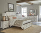 Hillcrest 5-piece Queen Panel Bedroom Set White and Dark Rum Coaster FredCo
