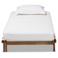 Hiro Modern and Contemporary Walnut Finished Wood Expandable Twin Size to King Size Bed Frame FredCo