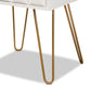 Holbrook Contemporary Glam and Luxe White Finished Wood and Gold Metal 1-Drawer End Table FredCo