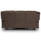 Hollace Modern and Contemporary Taupe Microsuede 3-Seater Recliner FredCo