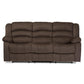 Hollace Modern and Contemporary Taupe Microsuede 3-Seater Recliner FredCo