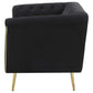 Holly 2-piece Tuxedo Arm Tufted Back Living Room Set Black 508441-S2 Coaster FredCo