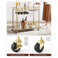 Home Bar Serving Cart Gold FredCo