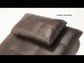 ACME Padilla Chaise Lounge w/Pillow & USB Port, Brown Fabric