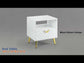 ACME Gaines End Table, White High Gloss Finish